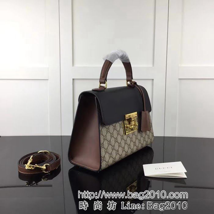 GUCCI古馳原單 新款專櫃品質原單皮質453188 啡克棕 手提單肩斜挎包 HY1023